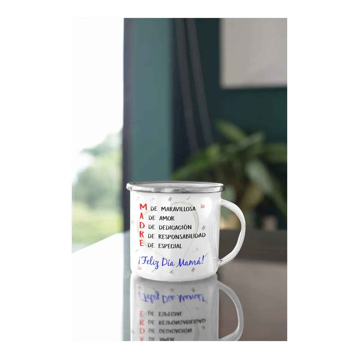 GENERICO - Taza Enlozada Mamá Superheroína - Poder y Protección