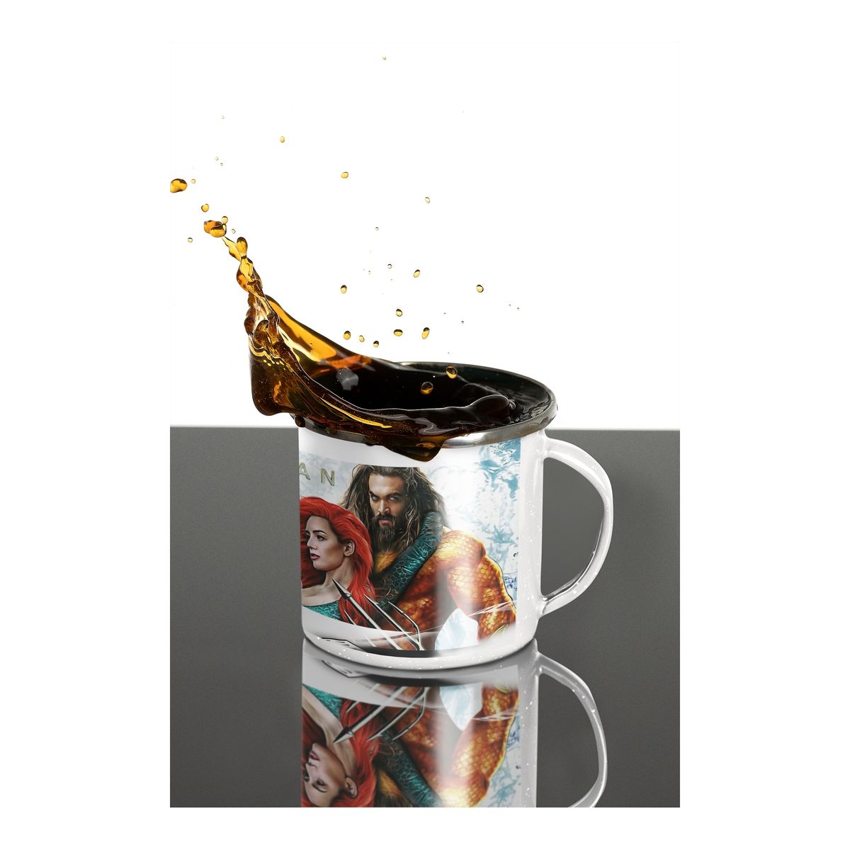 GENERICO - Taza Enlozada Reino de Atlantis - Aquaman