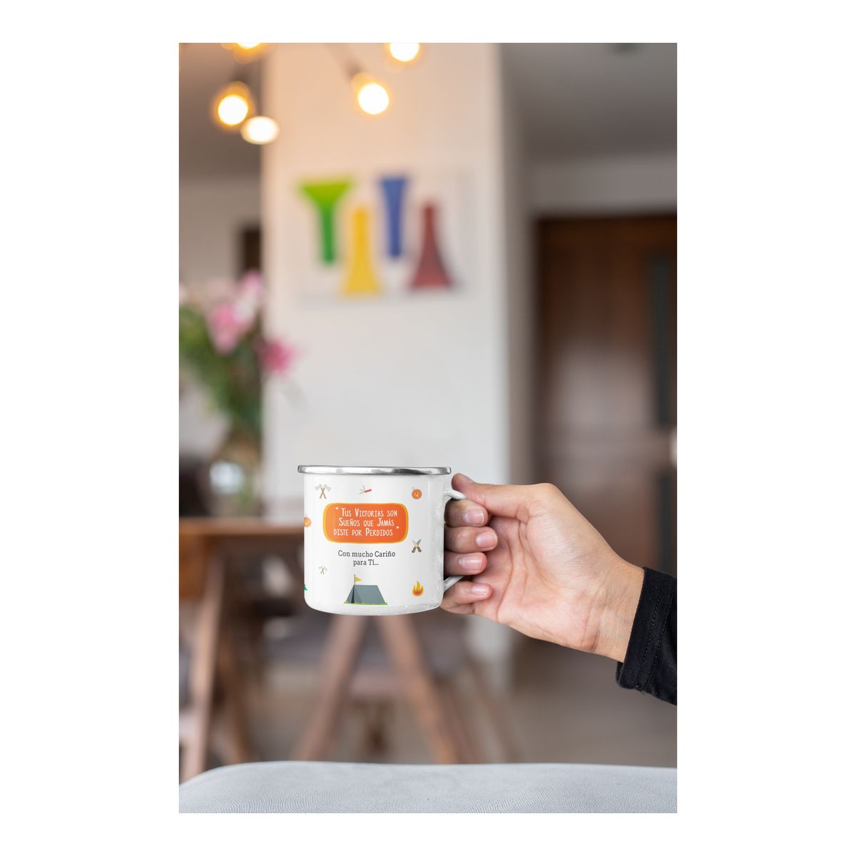 GENERICO - Taza Enlozada Scout - Aventuras y Naturaleza M