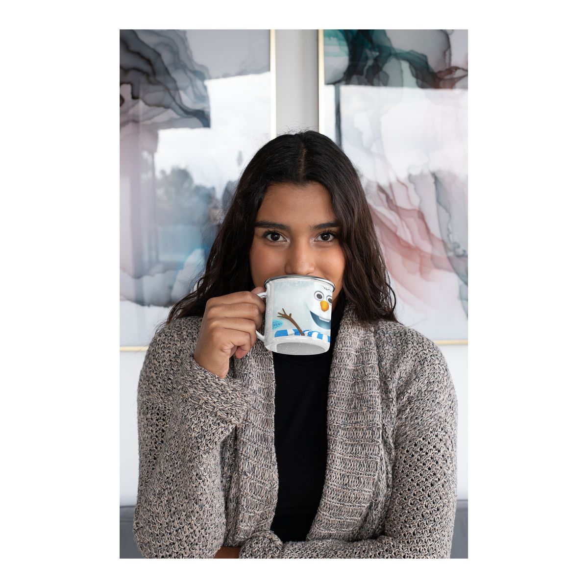 GENERICO - Taza Enlozada Sonrisas Heladas con Olaf