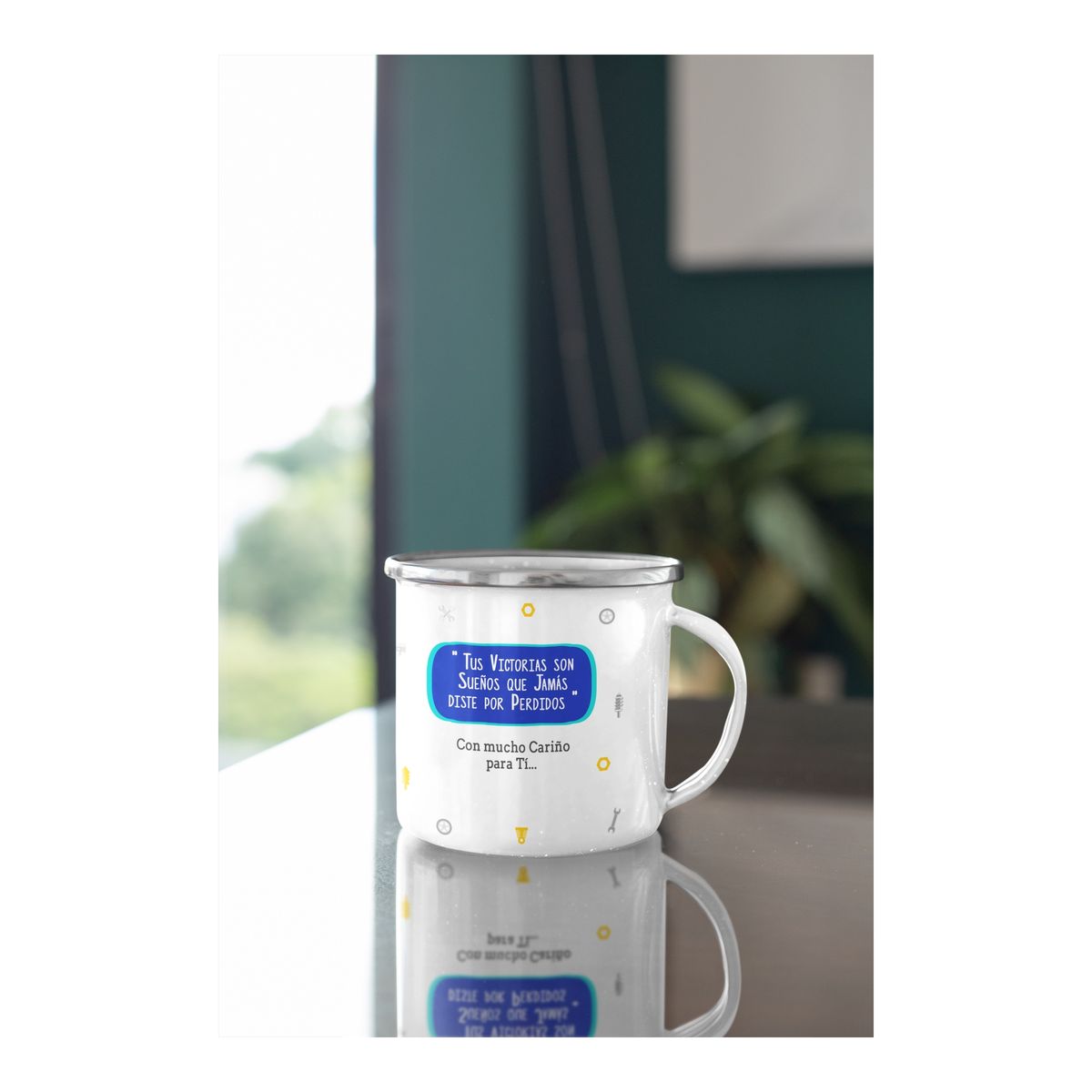 GENERICO - Taza Enlozada Tornillos y Tazas - Día de Mecánico