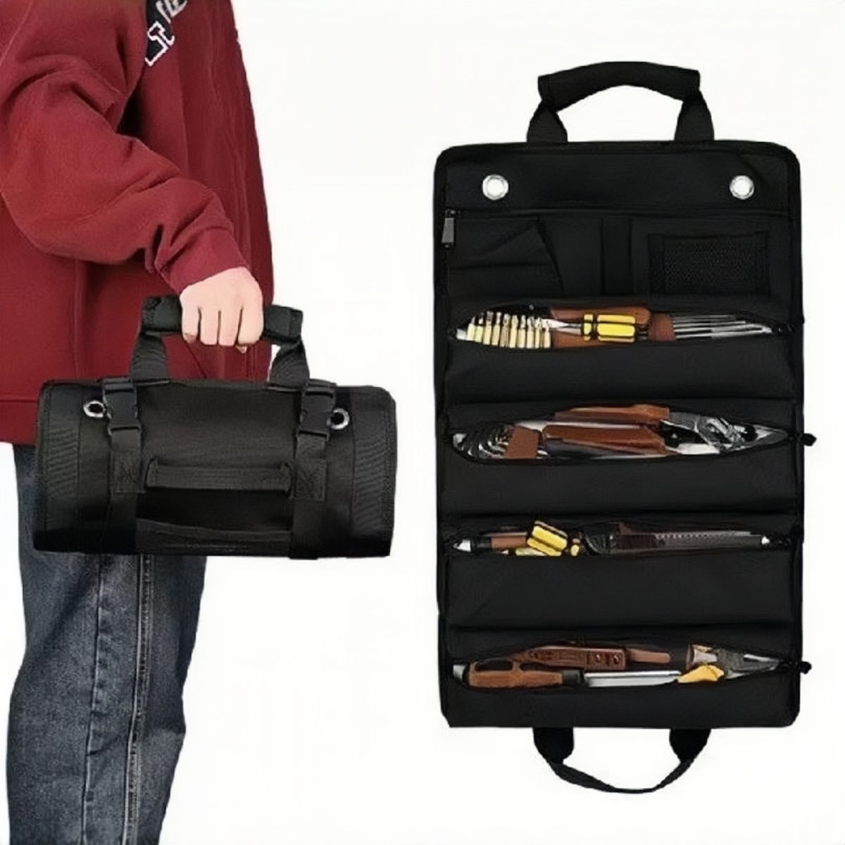 VIDA BUENAS - Bolso Bolsa De Herramienta Estuche Portátil Enrollable
