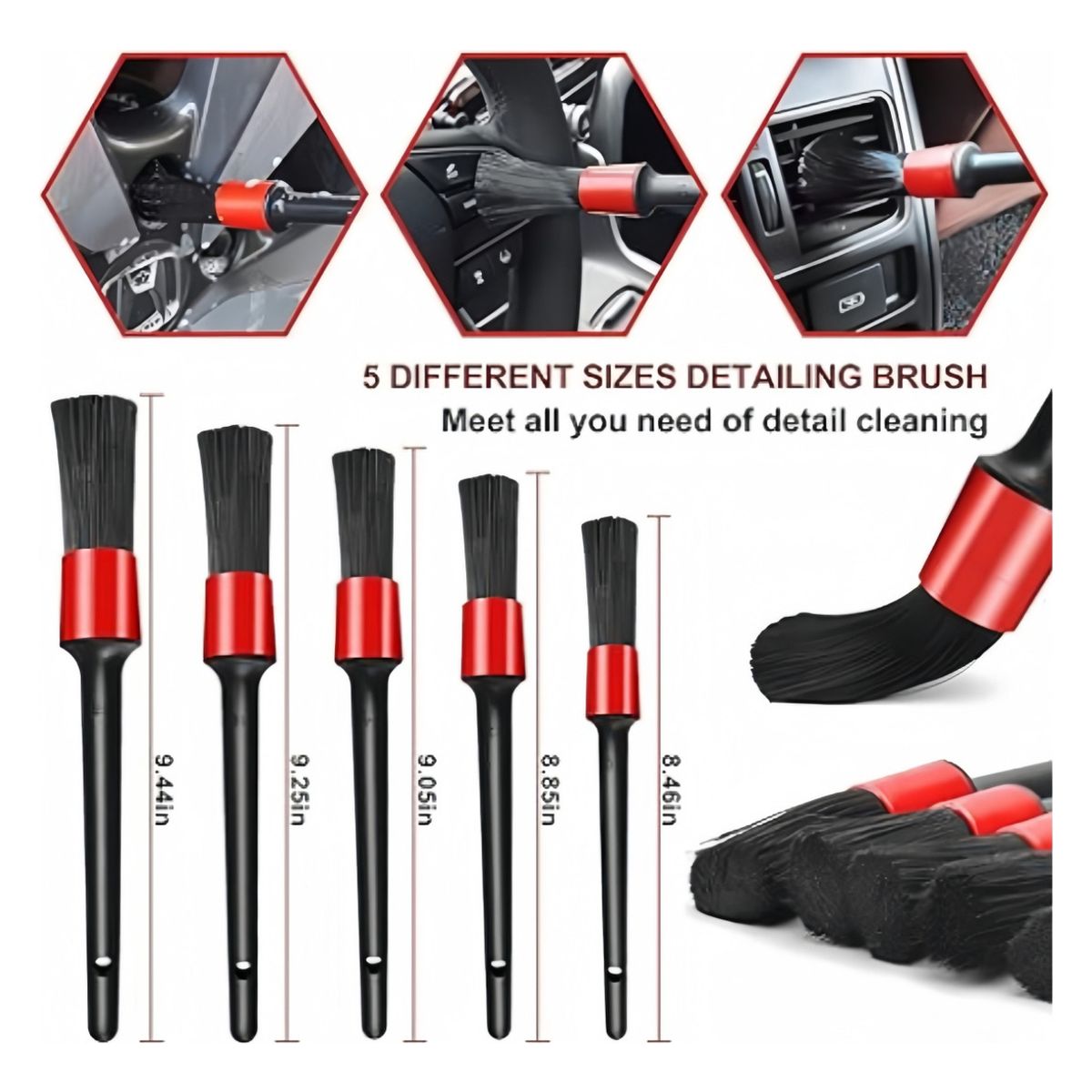 VIDA BUENAS - Kit de Limpieza para Auto Interior y Exterior 18 Piezas