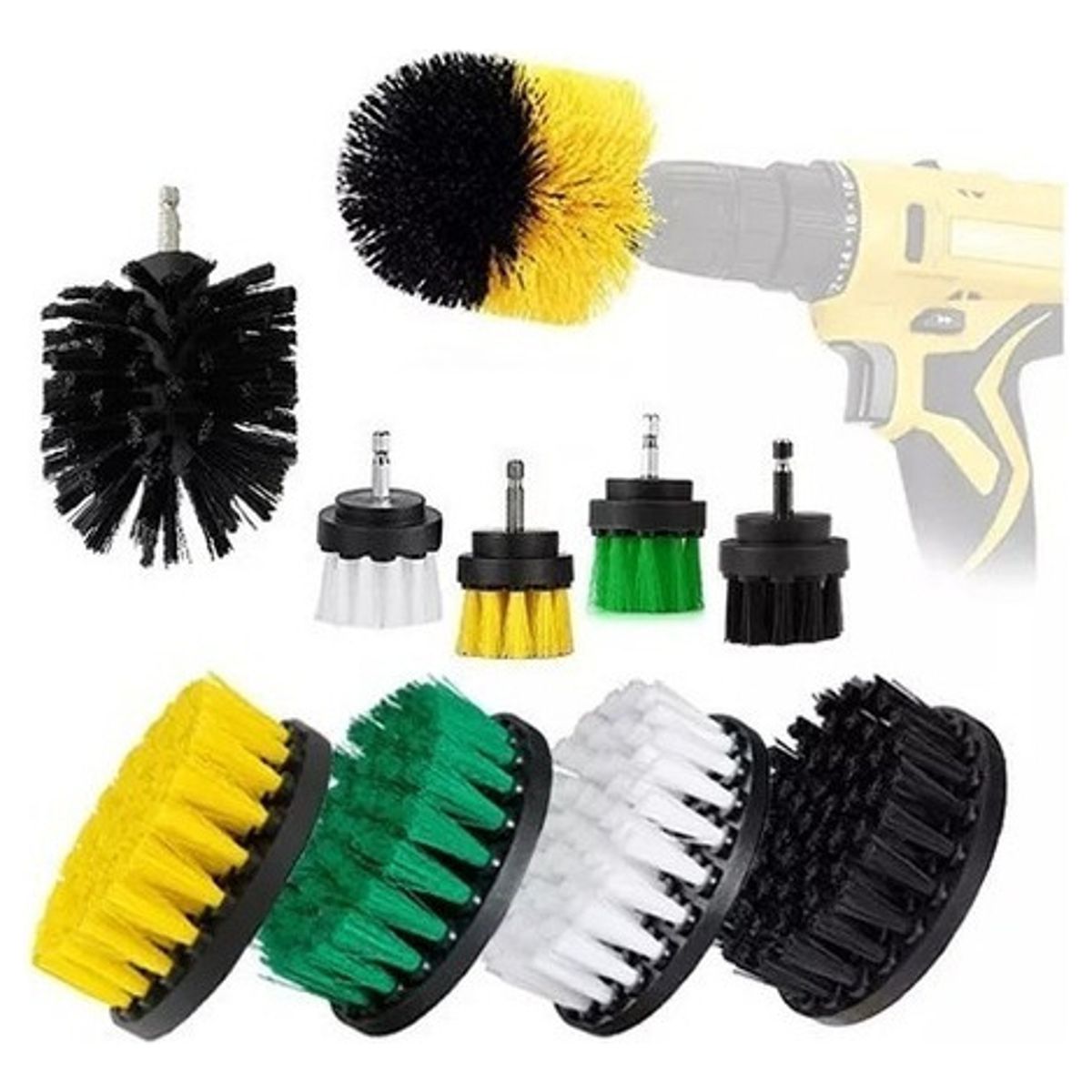 VIDA BUENAS - Cepillos De Limpieza Para Taladro Set X10 Auto Hogar Tapiz