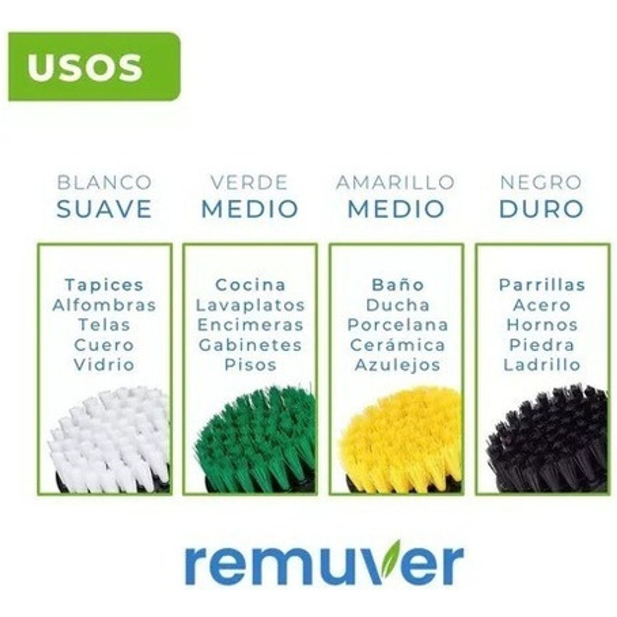 VIDA BUENAS - Cepillos De Limpieza Para Taladro Set X10 Auto Hogar Tapiz