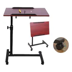 NEBLISUR - Escritorio Plegable para Laptop Altura Ajustable 65 a 99cm con ruedas,Home Office Móvil