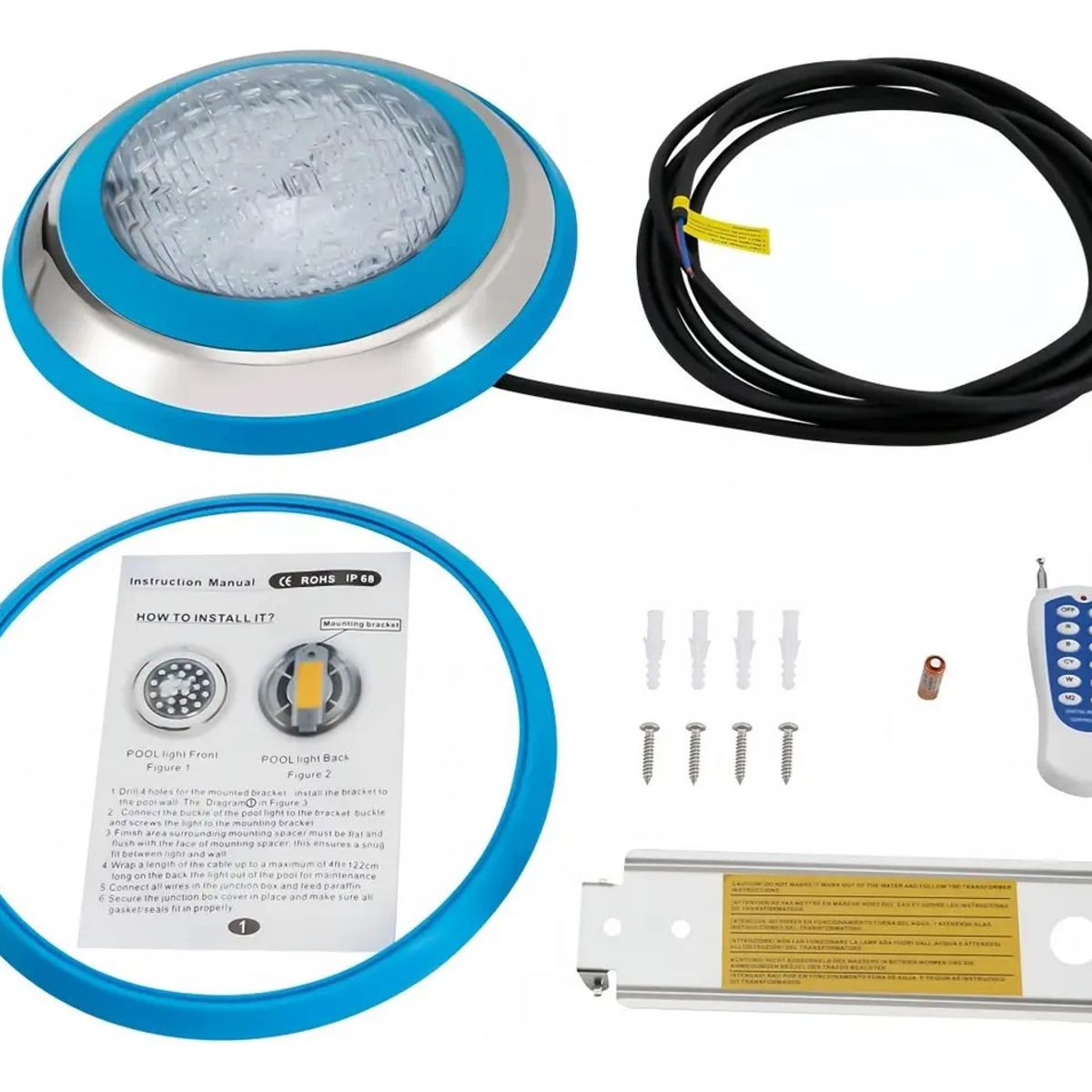 VIDA BUENAS - Foco Led Piscina Con Control Remoto 18w Color 24v Rgb  Ip68