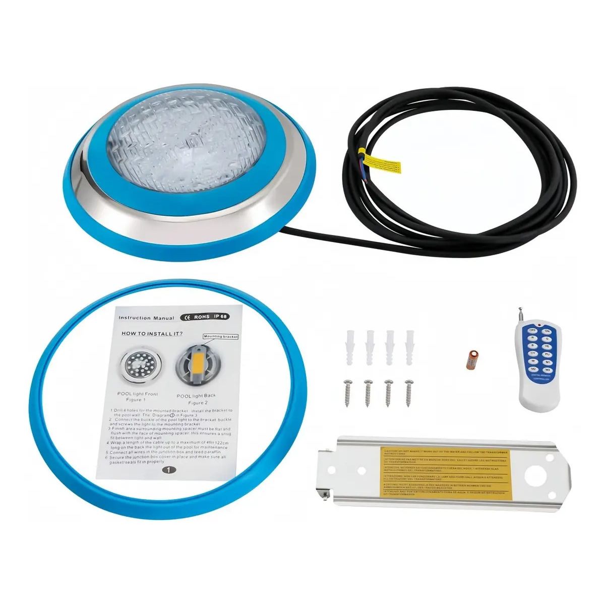 VIDA BUENAS - Foco Led Piscina Con Control Remoto 18w Color 24v Rgb  Ip68