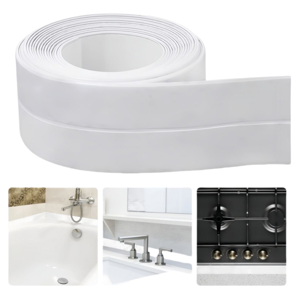 VIDA BUENAS - Tira Sellado Baño Impermeable Ducha Lavabo Calafateo Cinta