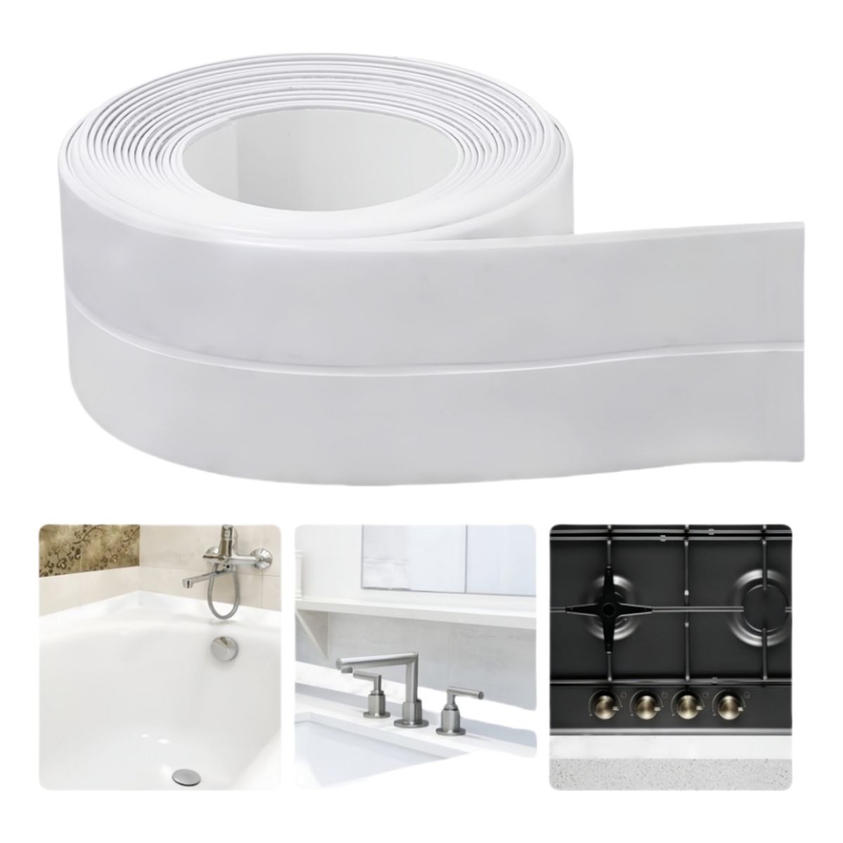 VIDA BUENAS - Tira Sellado Baño Impermeable Ducha Lavabo Calafateo Cinta