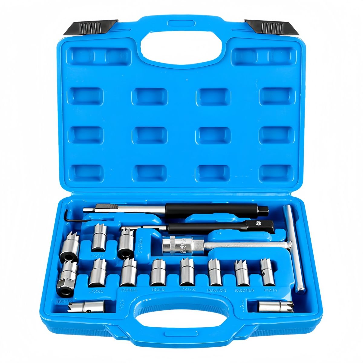 VIDA BUENAS - Set Escariador de Asientos de Inyectores Diesel Universal 17 Piezas