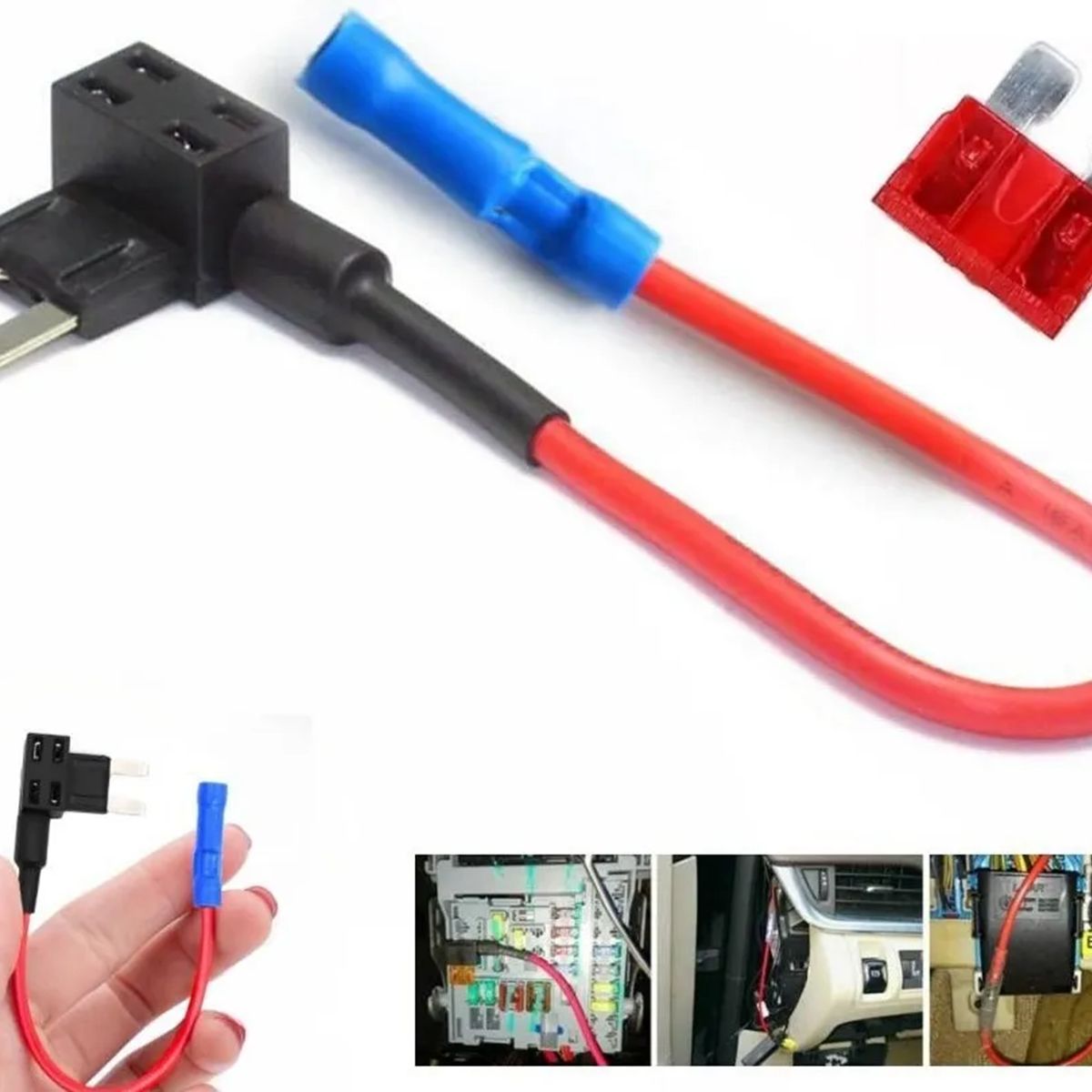 GENERICO - Porta Fusible Mini Seguridad Adaptador 12v 10a Para Coche
