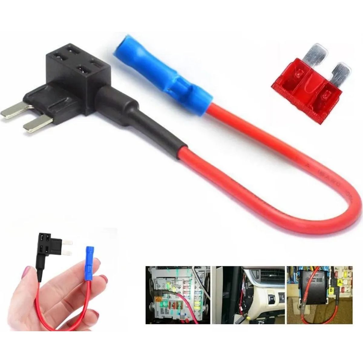 GENERICO - Porta Fusible Mini Seguridad Adaptador 12v 10a Para Coche