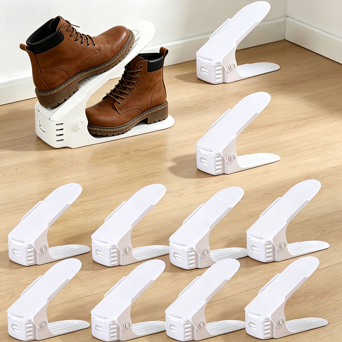 VIDA BUENAS - Organizador de Zapatos Soporte Alzador Zapatero Banhaus Set 10 Unidades