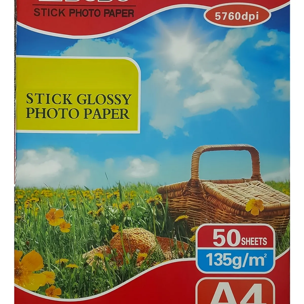 VIDA BUENAS - Papel Adhesivo Extrafuerte Glossy Brillante A4 135g - 50 Hojas