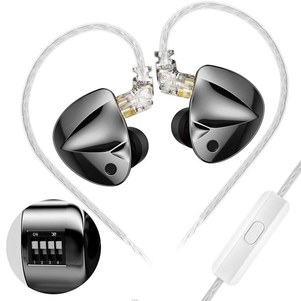 KZ - Audífonos In-Ear KZ D-Fi graves dinámicos-Efectos de sonido ajustables