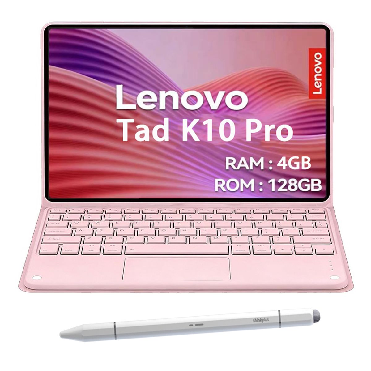 LENOVO - Lenovo Tablet K10 Pro 4GB+128GB WiFi+Teclado Rosa+Lápiz táctil