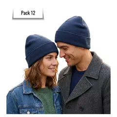 EKOL TACTICA MILITAR - Pack 12 Gorros De Lana Invierno Hombre Mujer Con Interior Polar