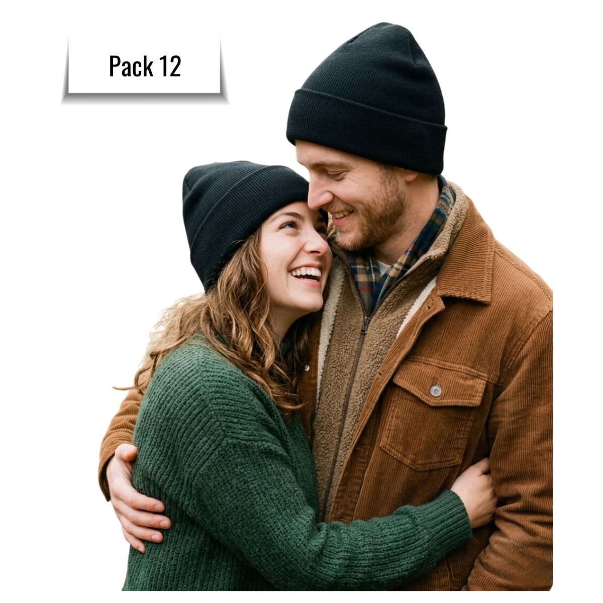 EKOL TACTICA MILITAR - Pack 12 Gorros De Lana Invierno Hombre Mujer Con Interior Polar