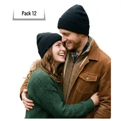 EKOL TACTICA MILITAR - Pack 12 Gorros De Lana Invierno Hombre Mujer Con Interior Polar