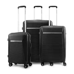 NAUTICA - Set 3 Maletas Niza S+M+L Cabina 10kg Mediana 20kg y Grande 23kg negra