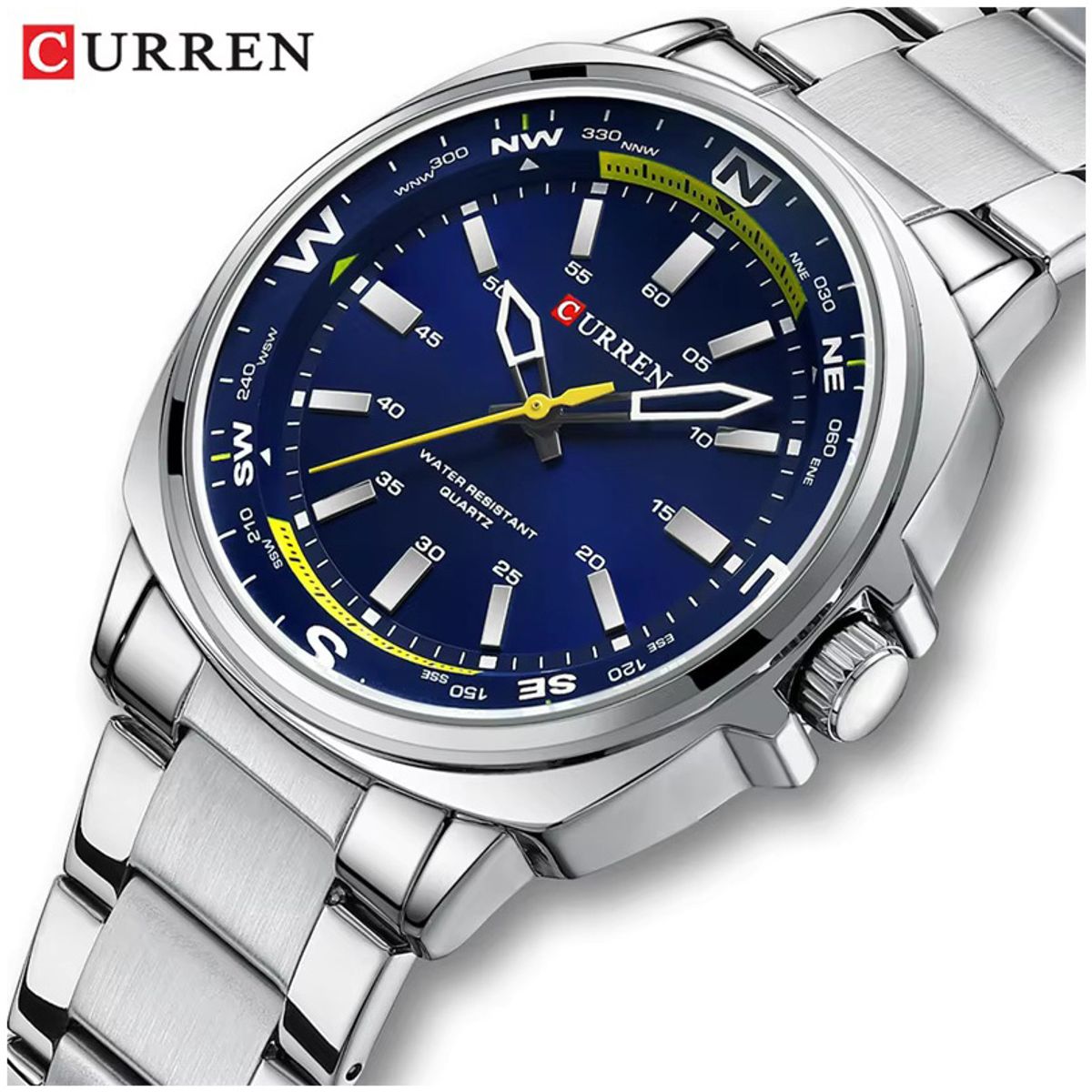 CURREN - Reloj CURREN 8455 de cuarzo a la moda para hombre Relojes impermeables de lujo de Negocios