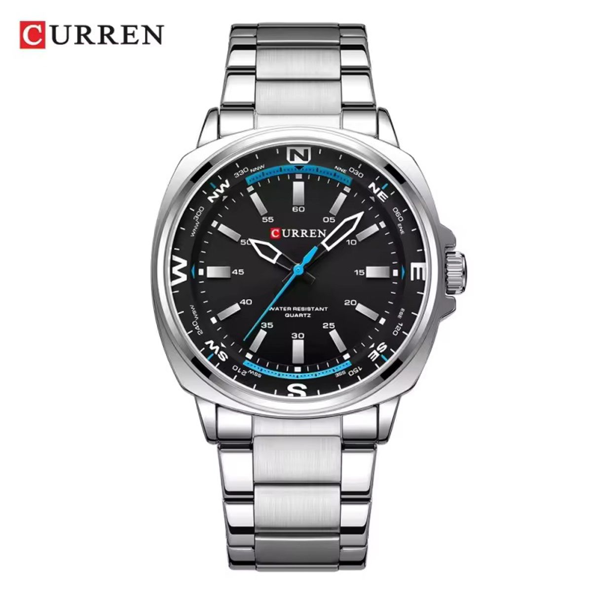 CURREN - Reloj CURREN 8455 de cuarzo a la moda para hombre Relojes impermeables de lujo de Negocios
