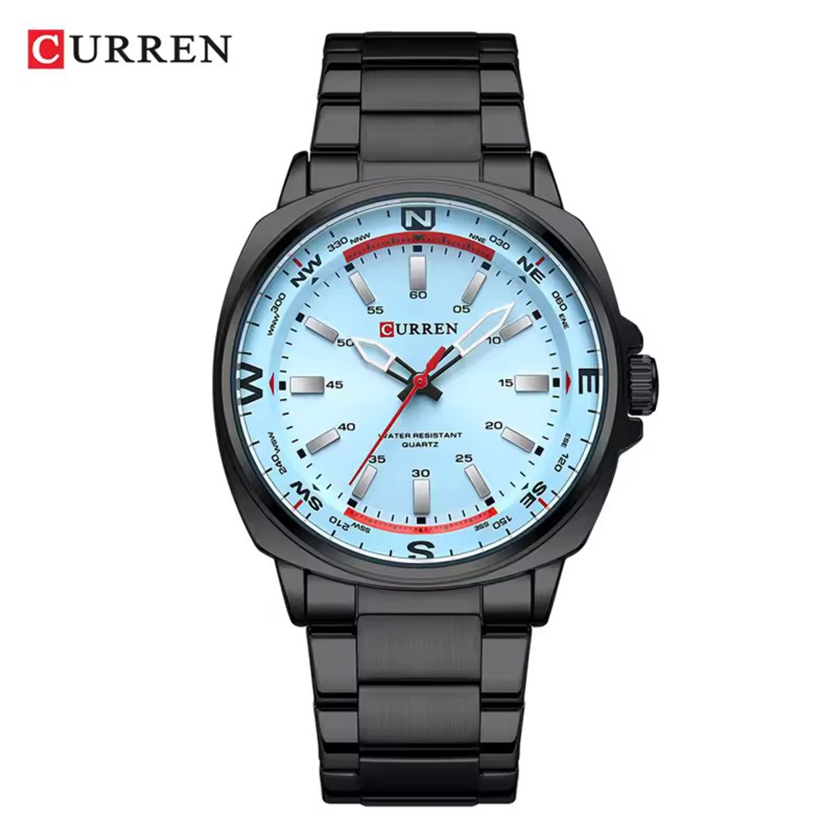 CURREN - Reloj CURREN 8455 de cuarzo a la moda para hombre Relojes impermeables de lujo de Negocios