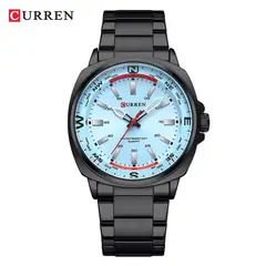 CURREN - Reloj 8455 de cuarzo a la moda para hombre Relojes impermeables de lujo de Negocios