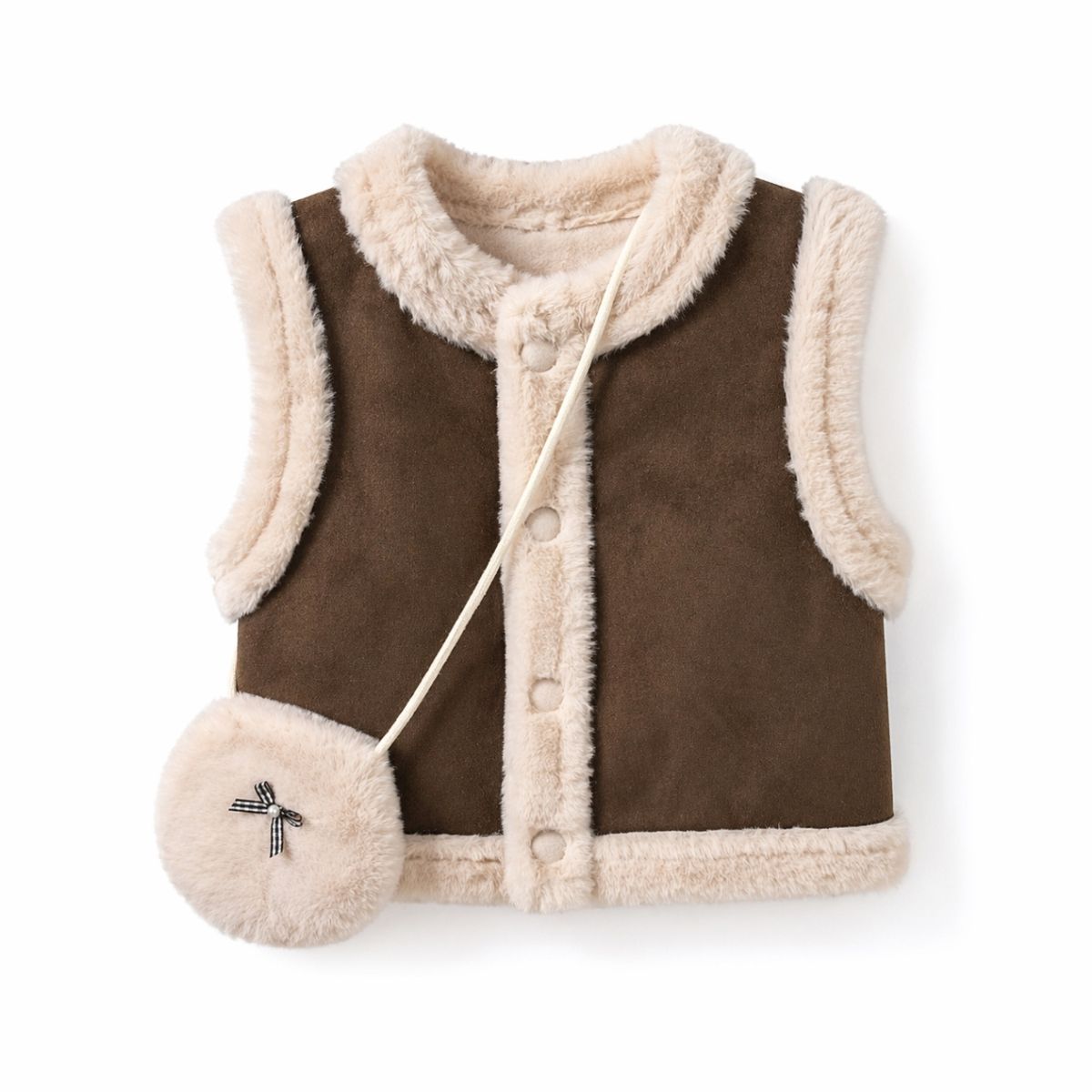 KIBOU - Chaleco Borrego Unisex Sin Mangas Invierno Estilo Europeo