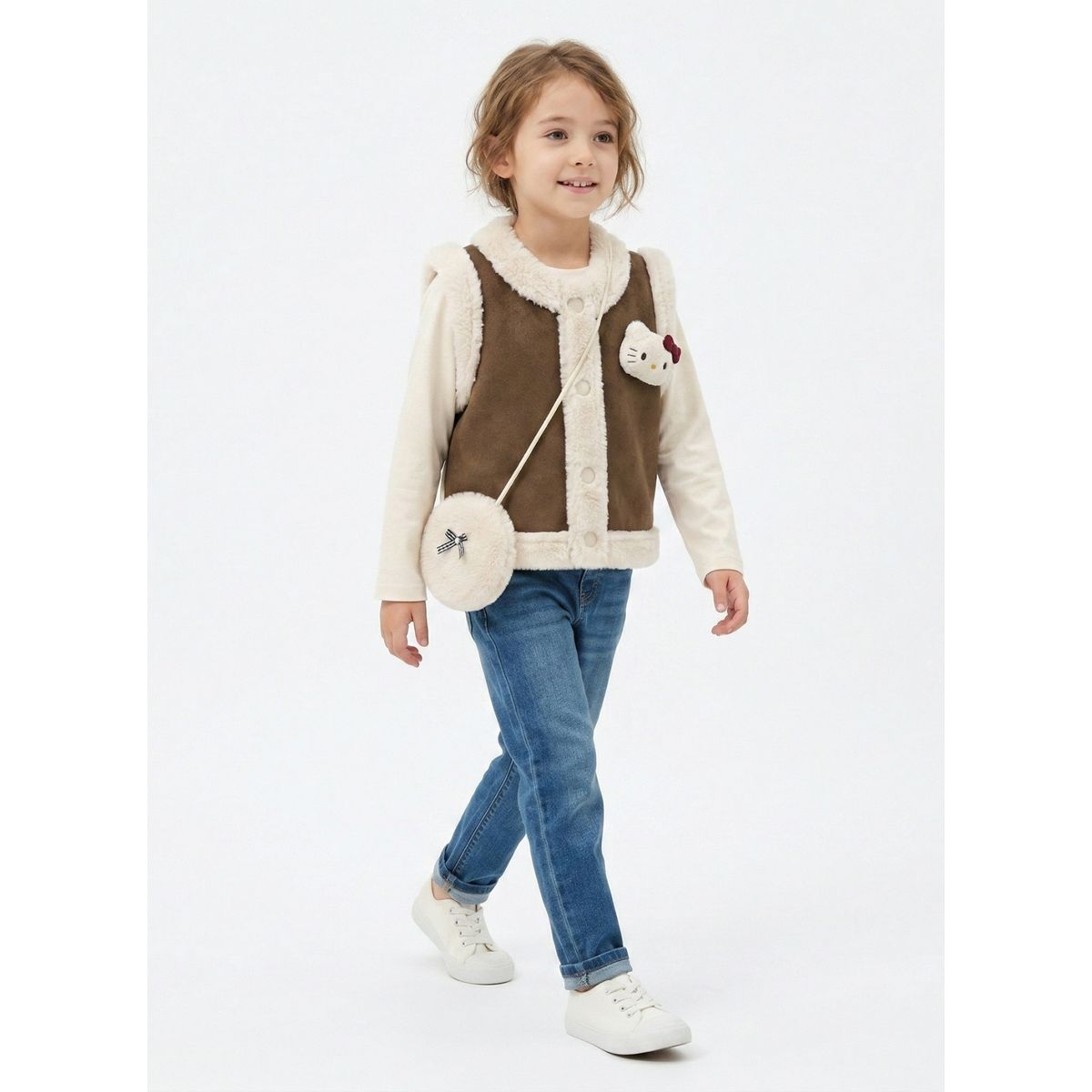 KIBOU - Chaleco Borrego Unisex Sin Mangas Invierno Estilo Europeo