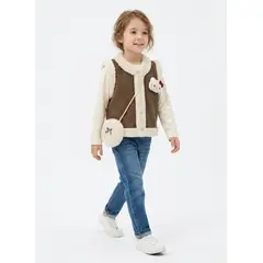 KIBOU - Chaleco Borrego Unisex Sin Mangas Invierno Estilo Europeo