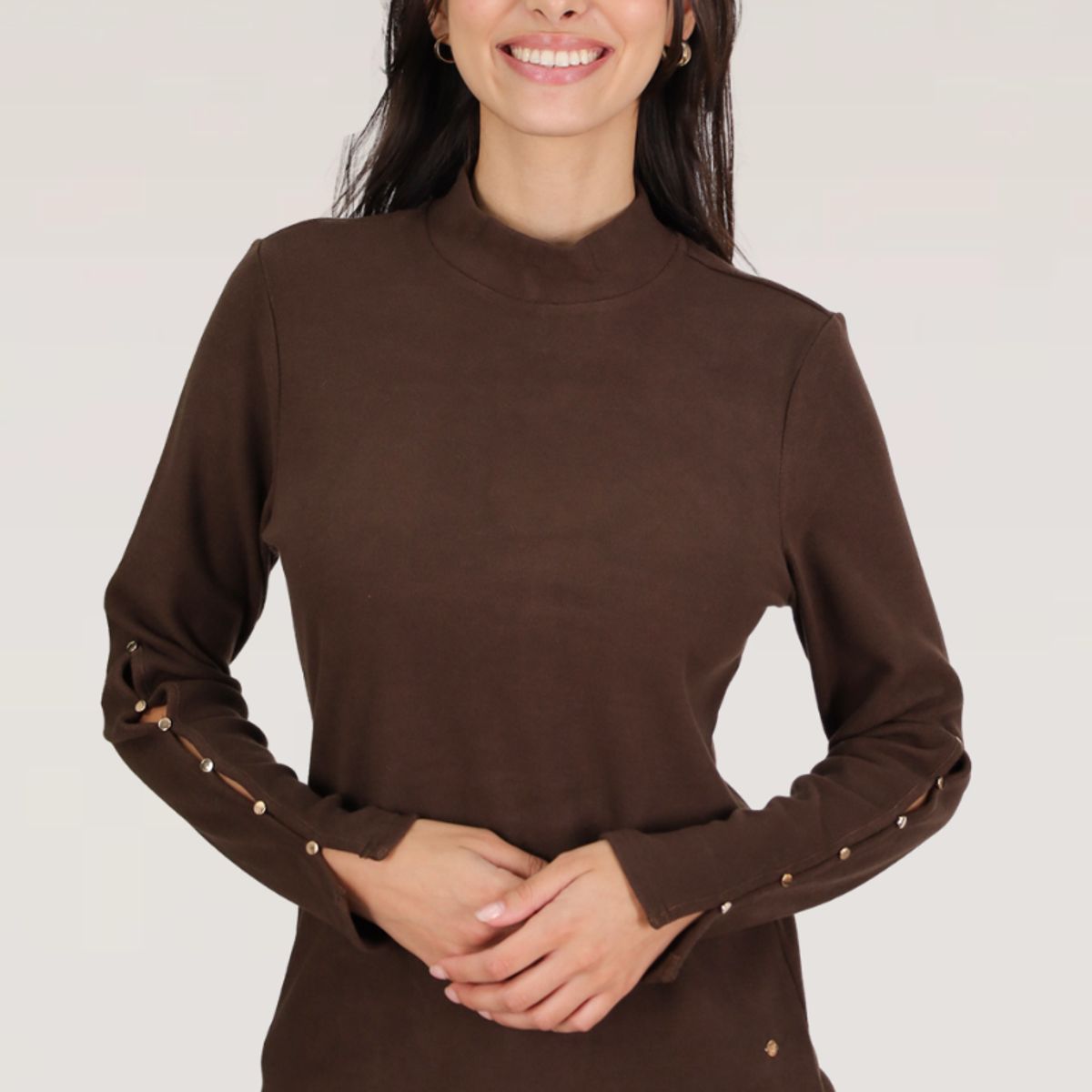 TENTATION - TOP BOTON MANGA CAFÉ TENTATION