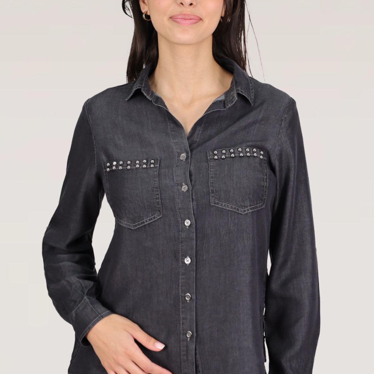 TENTATION - BLUSA TENCEL TACHAS