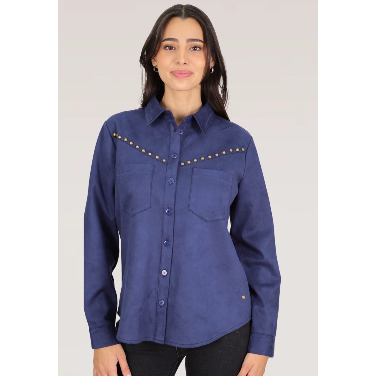 TENTATION - BLUSON SUEDE TACHAS