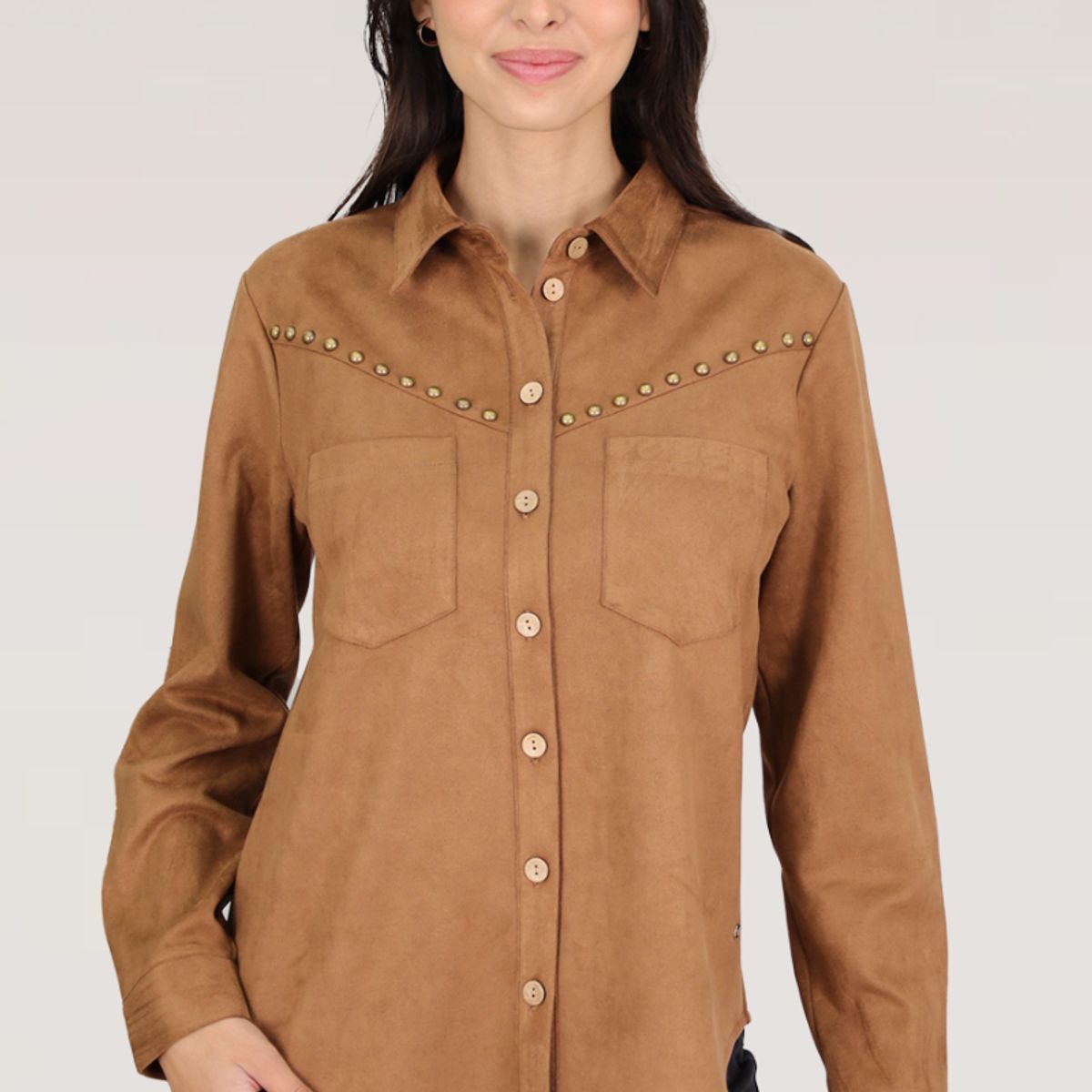 TENTATION - BLUSON SUEDE TACHAS