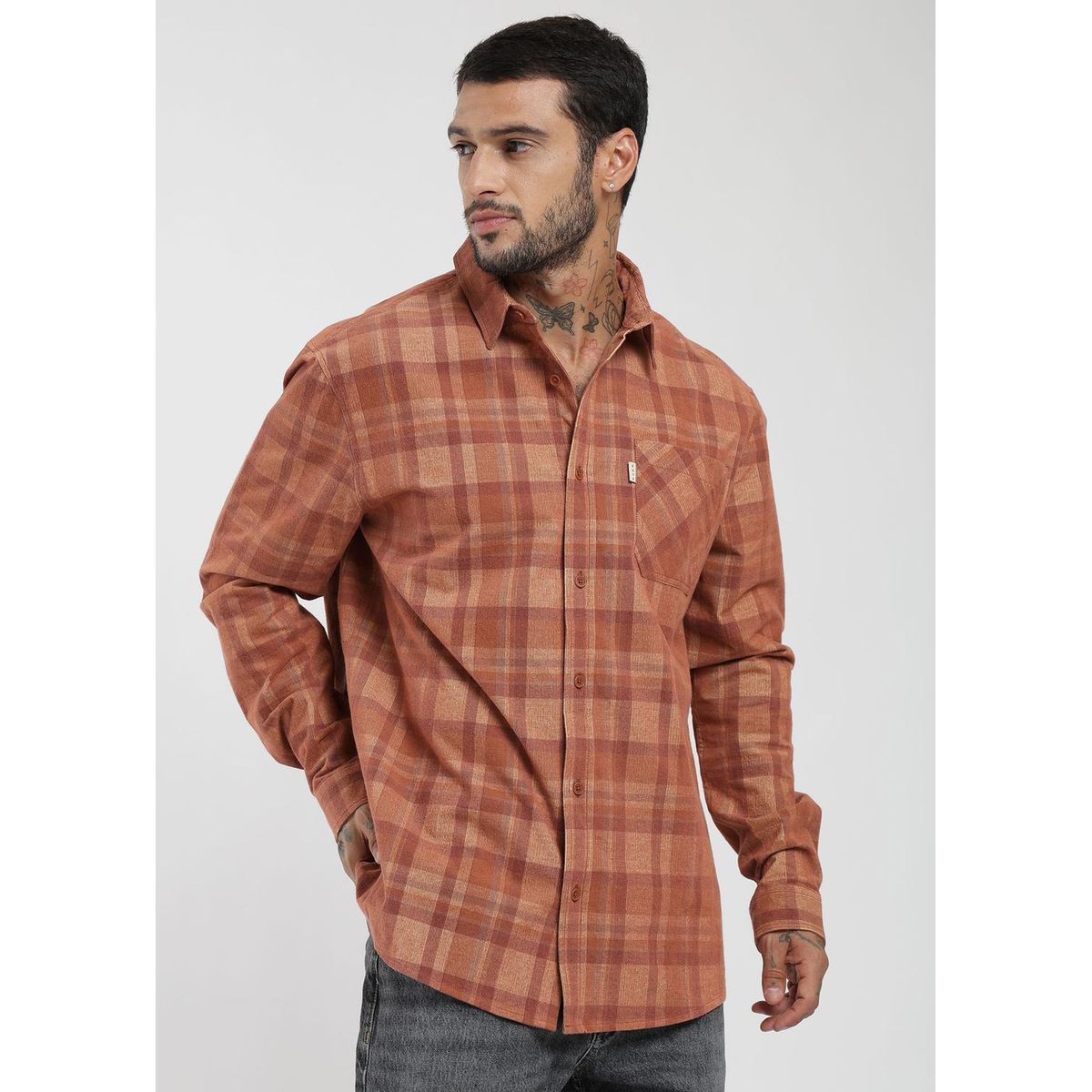 KAYA UNITE - Camisa Manga Larga Cotelé Hombre