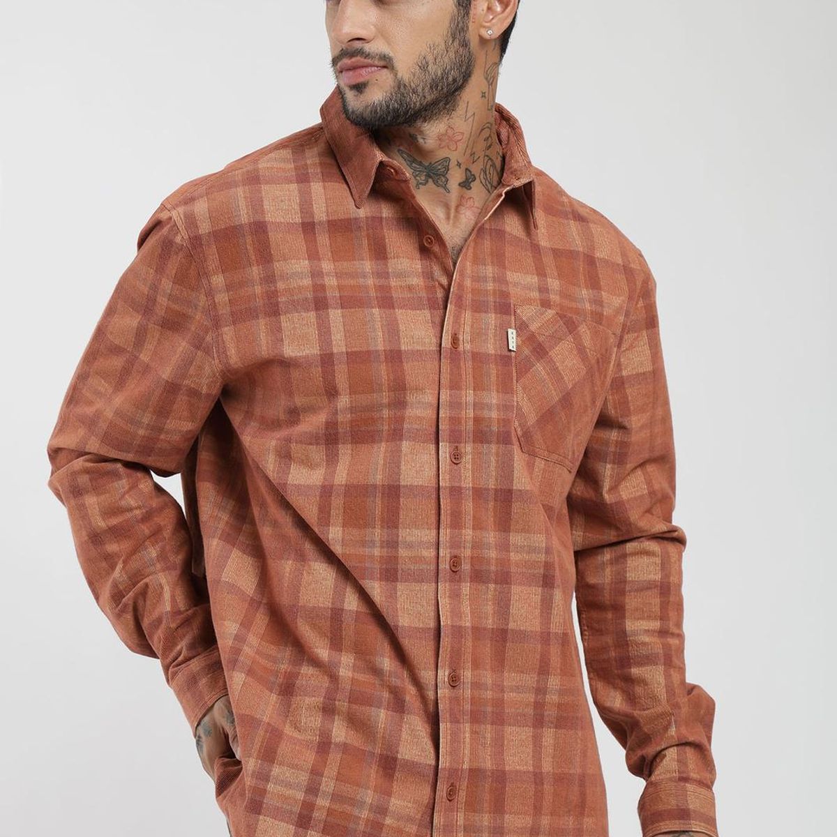 KAYA UNITE - Camisa Manga Larga Cotelé Hombre