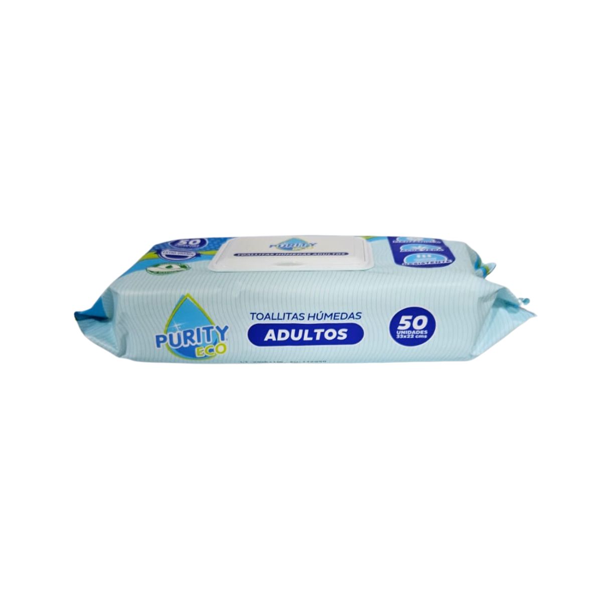 GENERICO - Pack 12 Toallitas Húmedas Adulto Purity 50 Un , Extra Grande.