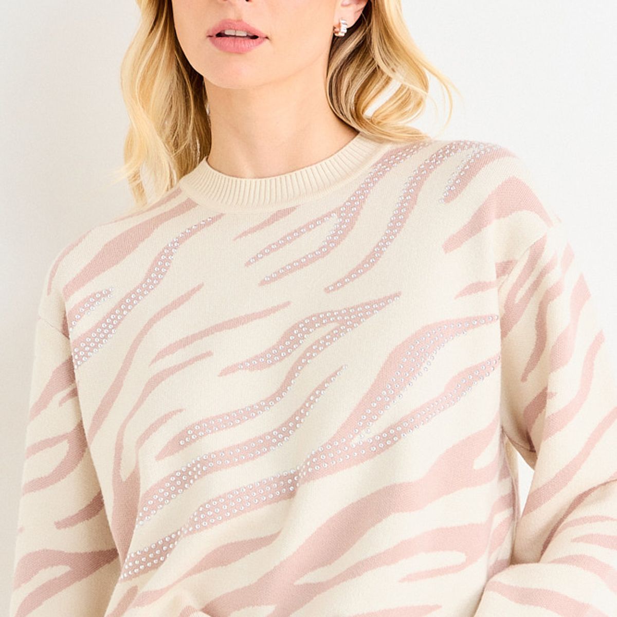 ASH - Sweater Jacquard Mujer Crudo Ash