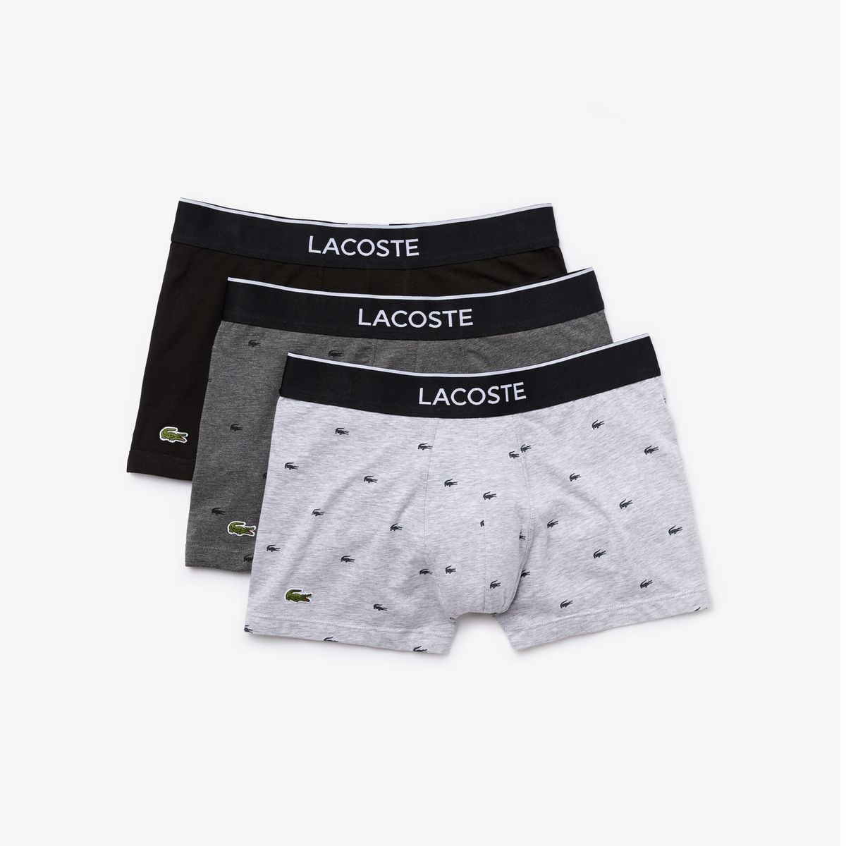LACOSTE - Pack de 3 Boxer Algodón Hombre Lacoste