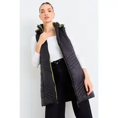 IO - Parka Lisa Reversible Mujer Negro