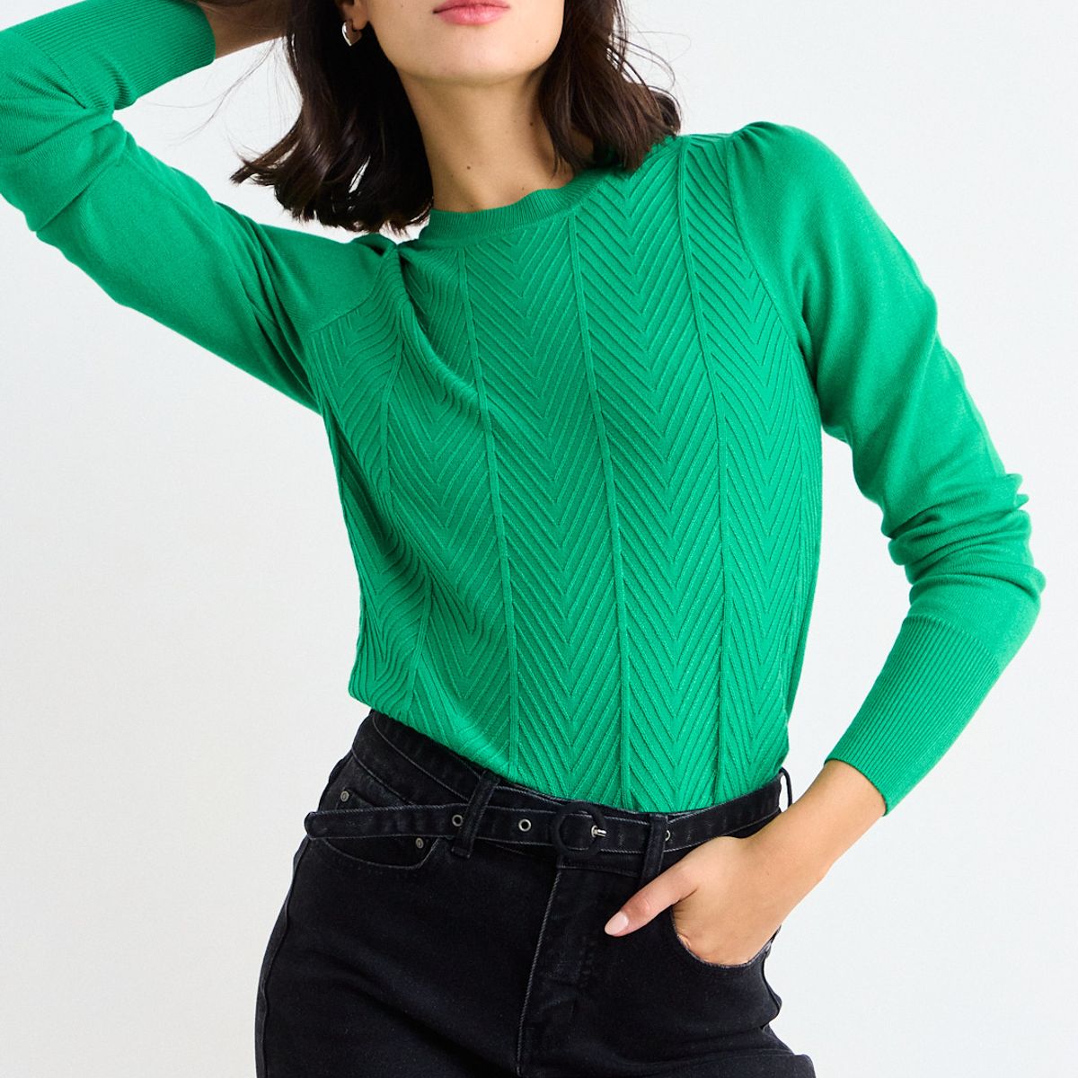 IO - Sweater Liso Mujer Verde Io