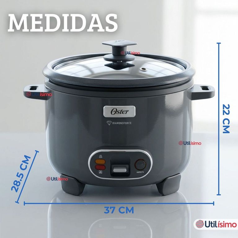 Arrocera, 3 En 1, 12 Tazas Capacidad, Funcion Sofrito, Vaporera,Oster DiamondForce