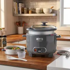 OSTER - Arrocera, 3 En 1, 12 Tazas Capacidad, Función Sofrito, Vaporera,Oster DiamondForce