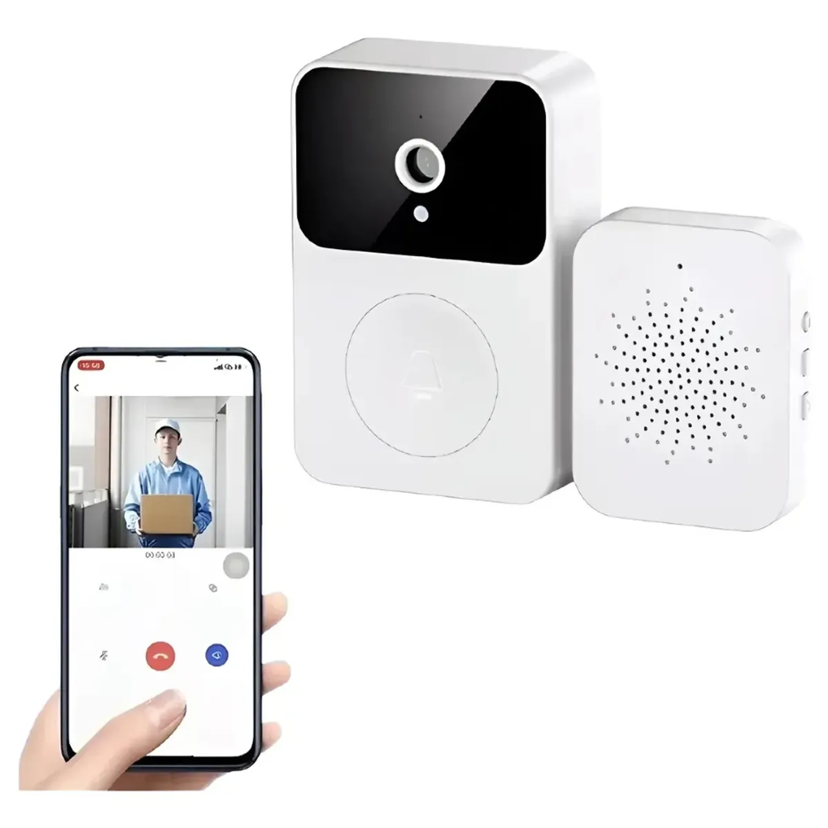 IRM - Video Portero Timbre Wifi Inalambrico Camara Seguridad Smart App Celular Vision Nocturna FIGOIMPORT