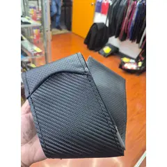 GENERICO - Funda Protectora para Volante diseño carbono negro con negro hilo negro