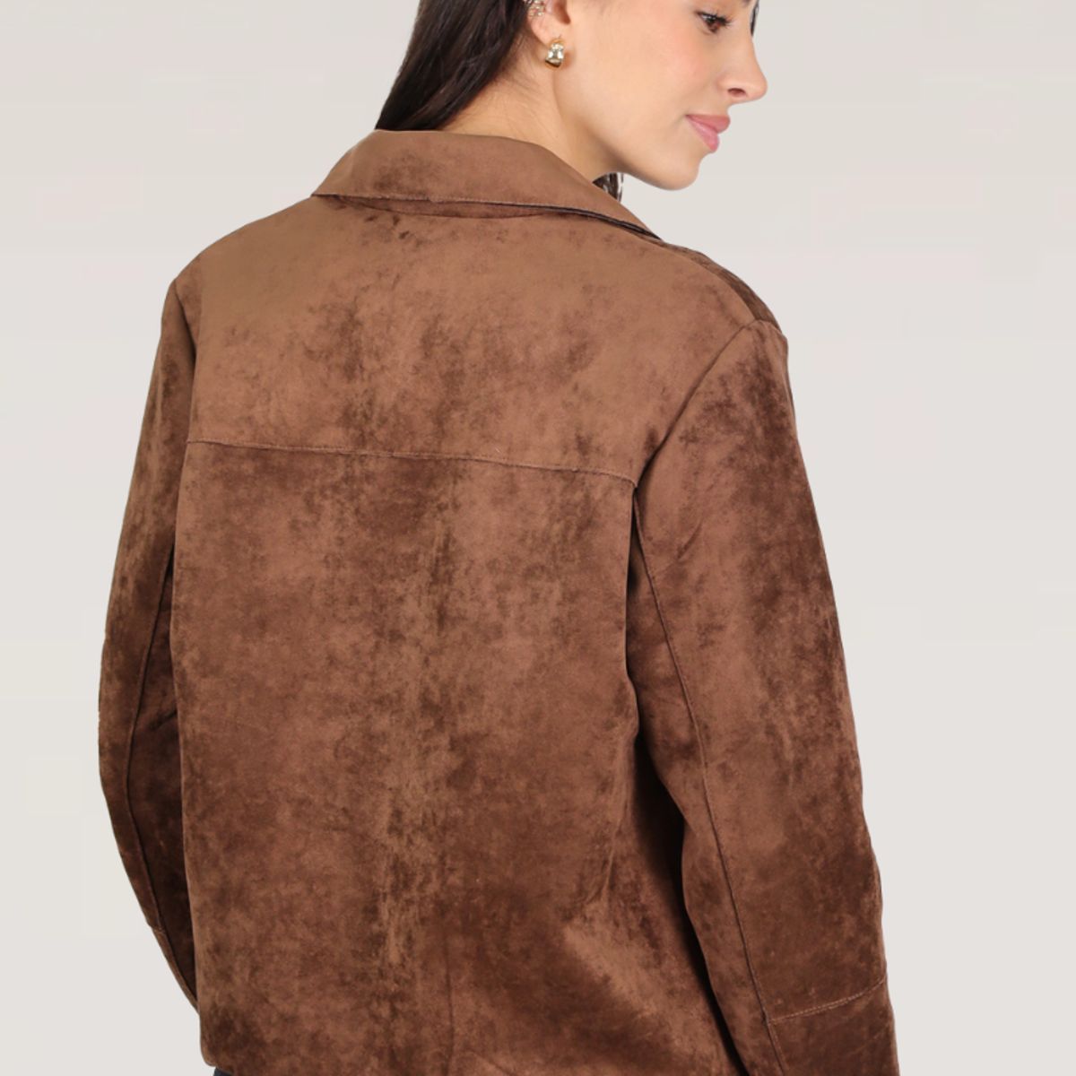 TENTATION - CHAQUETA SUEDE DOBLE CAPA OVERSIZE