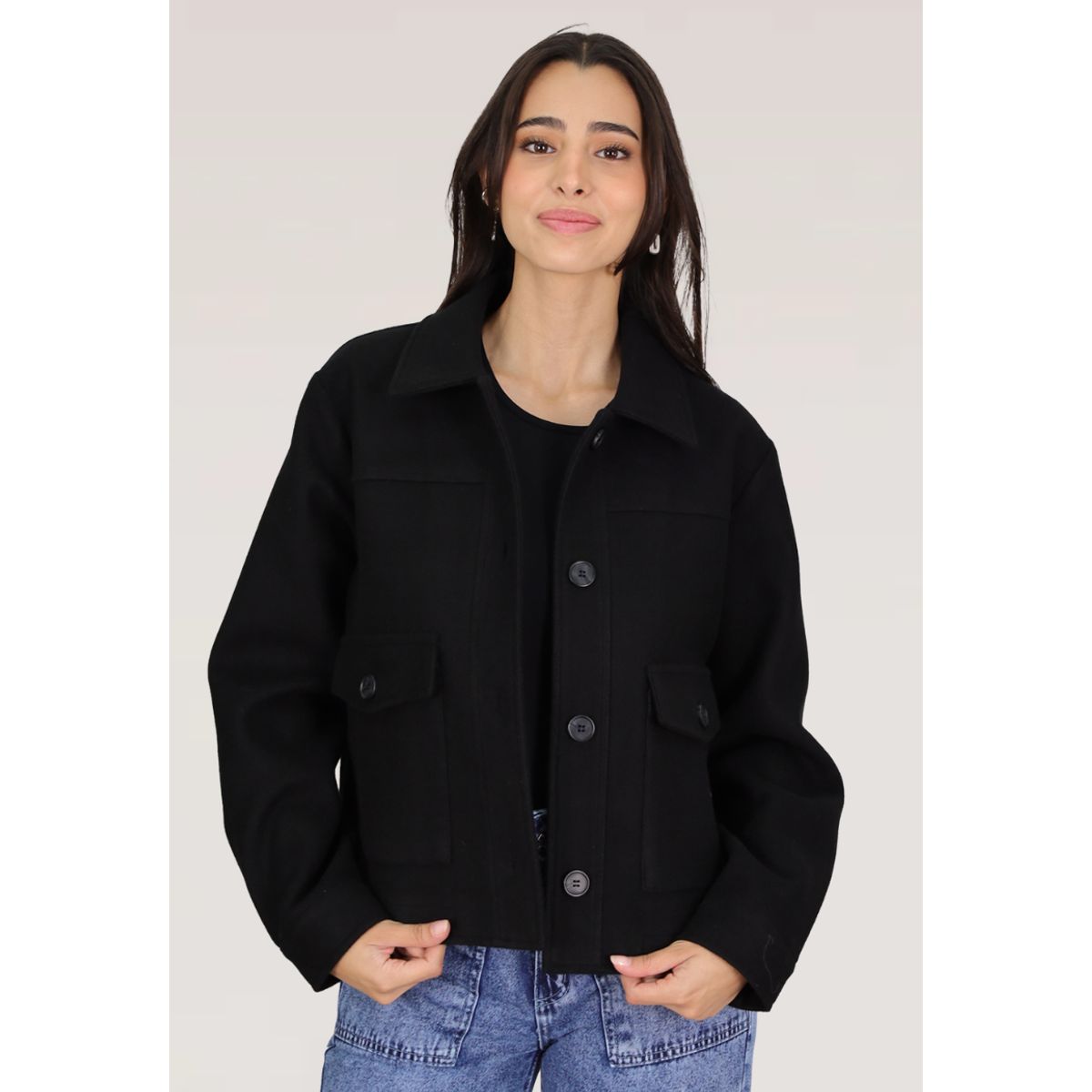 TENTATION - CHAQUETA PAÑO OVERSIZE