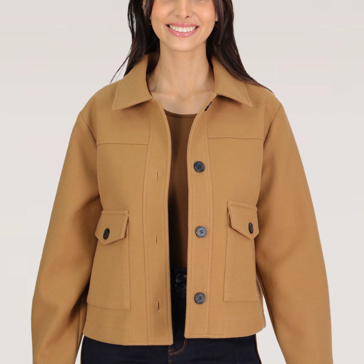 TENTATION - CHAQUETA PAÑO OVERSIZE